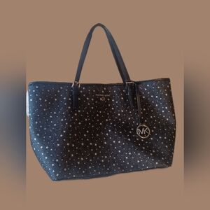 Michael Kors Black Starry Tote Bag